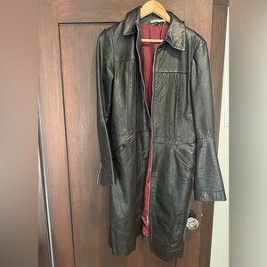 Vanessa Bruno long leather jacket